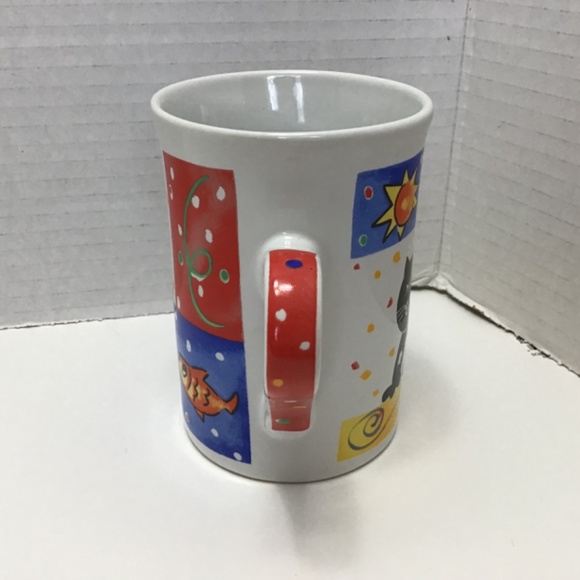 Vintage Whimsical Cat with Fishes Gryphonware Mug - Picture 8 of 8